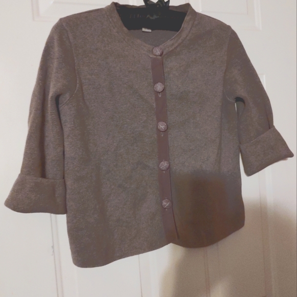 🤎🐿️🤎 Stellar Tailored Mocha Brown Cuff Sleeve Cardigan - M - Picture 5 of 14
